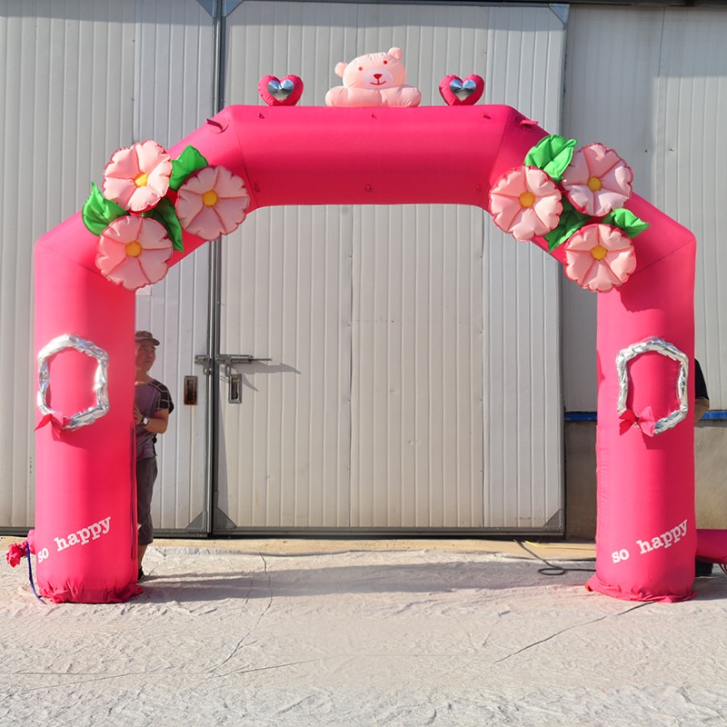 武平粉色婚礼拱门